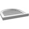 Ekena Millwork Round Top Surface Mount PVC Gable Vent: Functional, w/ 2"W x 2"P Brickmould Sill Frame, 20"W x 20"H GVPRT20X2003SF - alternate 3